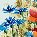 Roter Mohn mit Kornblumen und Weizen Bild 3