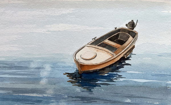 Boot im ruhigen Wasser