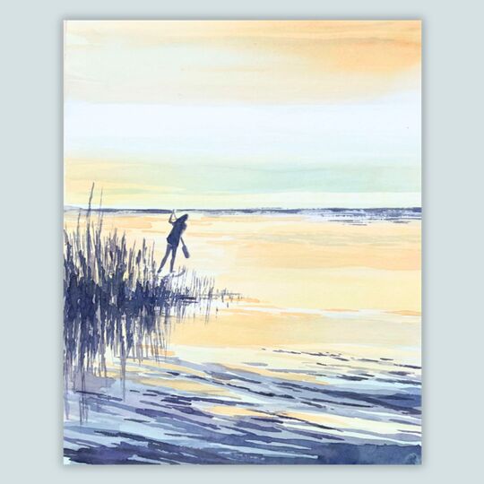 Gegenlicht und Stand-Up-Paddling